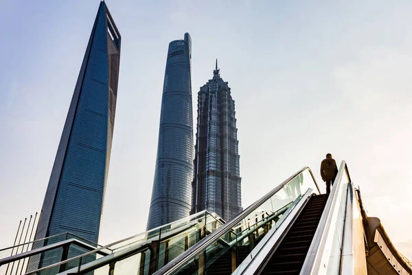 Widok Dzielnicy Finansowej Lujiazui Shanghai Tower Centrum Najwyższych Shanghai World — Zdjęcie stockowe