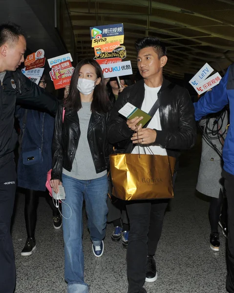 Der Taiwanesische Sänger Und Schauspieler Nicky Rechts Und Seine Chinesische — Stockfoto