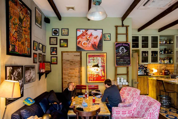 Uma Vista Interior Restaurante Petanque Xangai China Janeiro 2016 — Fotografia de Stock