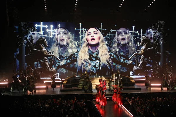 Cantora Americana Madonna Apresenta Concerto Durante Rebel Heart World Tour — Fotografia de Stock