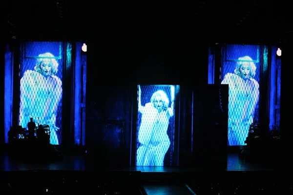 Cantante Estadounidense Madonna Actúa Concierto Durante Rebel Heart World Tour — Foto de Stock