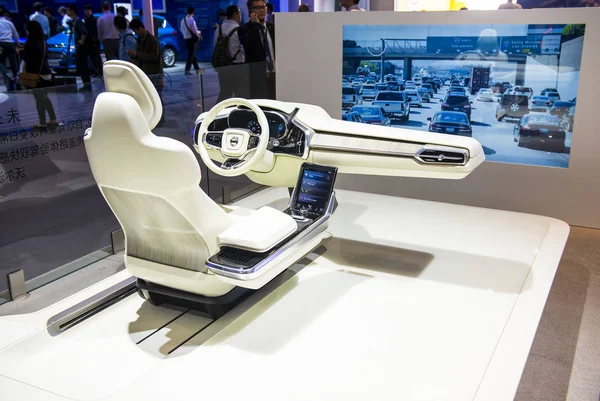 Simulador Conducción Volvo Exhibe Durante 14ª Exposición Internacional Automóviles Beijing — Foto de Stock