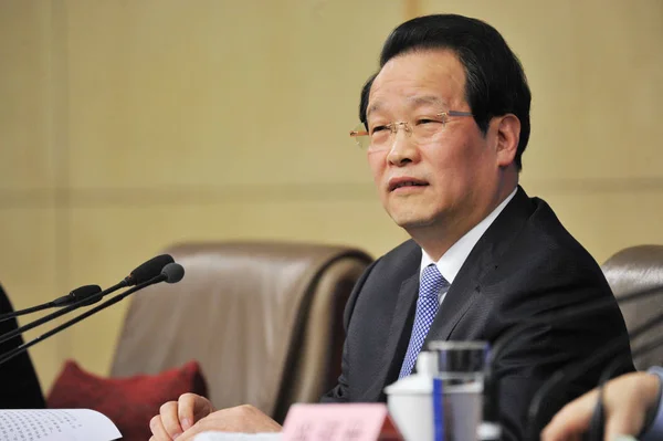 Xiang Junbo Président Commission Chinoise Réglementation Des Assurances Circ Assiste — Photo