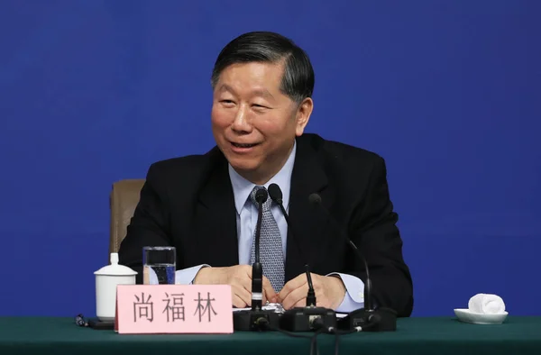 Shang Fulin Presidente Comisión Reguladora Bancaria China Cbrc Asiste Una —  Fotos de Stock
