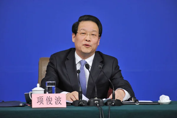 Xiang Junbo Président Commission Chinoise Réglementation Des Assurances Circ Assiste — Photo