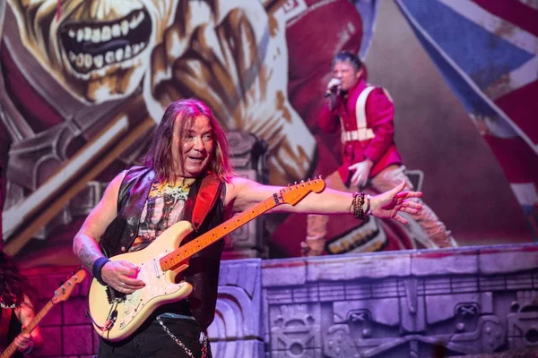 Engelse Heavy Metalband Iron Maiden Voert Tijdens Haar Concert Shanghai — Stockfoto