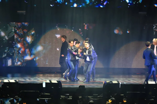 Membros Boy Band Sul Coreana Bigbang Big Bang Apresentam Durante — Fotografia de Stock