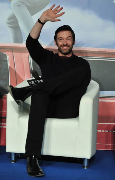 Attore Australiano Hugh Jackman Partecipa Incontro Dei Fan Promuovere Suo — Foto Stock