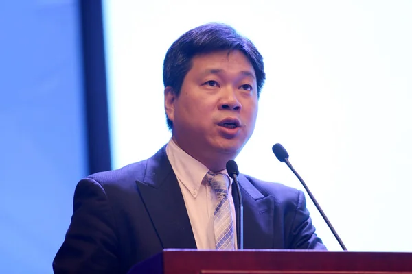 Zhu Haibin Morgan Chief China Economist Delivers Speech China Macro — 스톡 사진