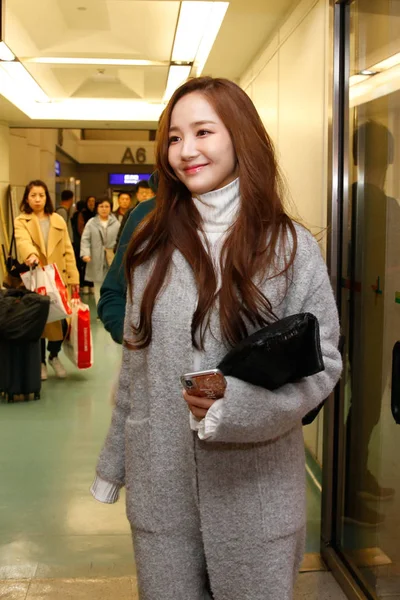 Taiwan Out South Korean Actress Park Min Young Pictured Arriving — Stock Photo, Image