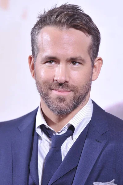 Actor Canadiense Estadounidense Ryan Reynolds Asiste Conferencia Prensa China Para — Foto de Stock