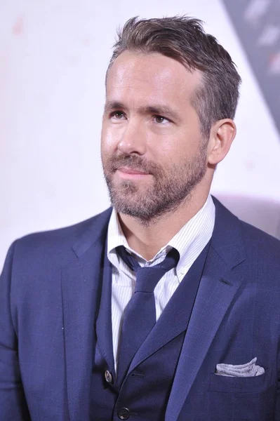 Kanadensisk Amerikansk Skådespelare Ryan Reynolds Sköter Kina Presskonferensen För Sin — Stockfoto