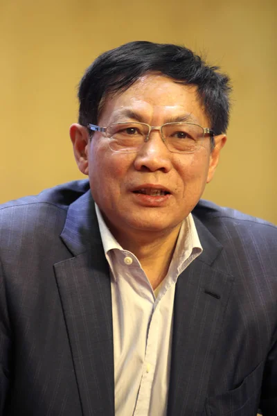 Ren Zhiqiang Bývalý Předseda Společnosti Huayuan Property Ltd Účastní Projevu — Stock fotografie