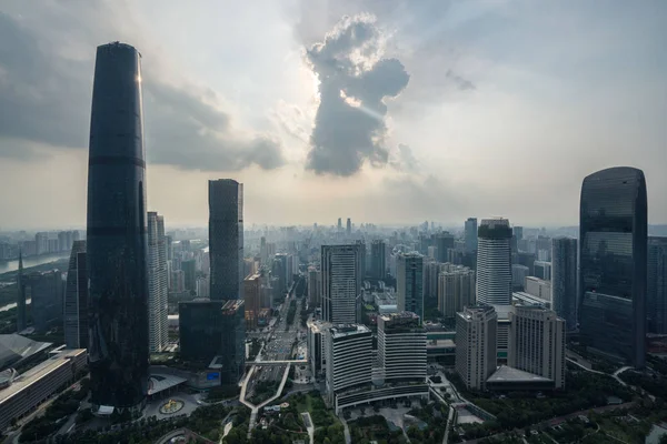 Skyline Otros Rascacielos Edificios Gran Altura Ciudad Guangzhou Provincia Guangdong —  Fotos de Stock