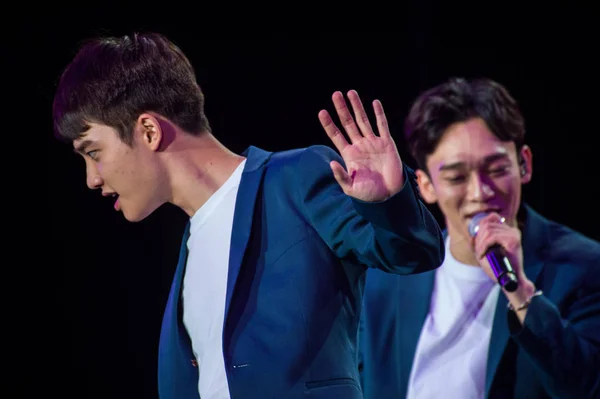 Grupo Chicos Surcoreanos Exo Presenta Concierto Friends 2016 Con Exo —  Fotos de Stock