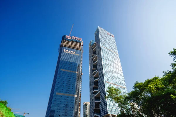 Vue Immeuble Bureaux Construction Baidu Droite Dans Ville Shenzhen Province — Photo