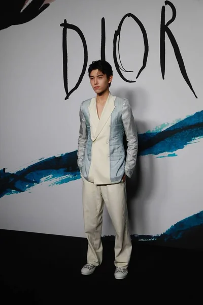 Actor Chino Chen Feiyu Asiste Desfile Moda Dior Homme Durante — Foto de Stock