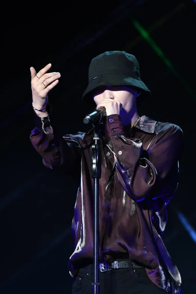 Chanteur Acteur Chinois Zhang Yixing Connu Sous Nom Lay Groupe — Photo