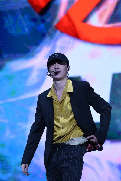 Cantor Ator Chinês Zhang Yixing Mais Conhecido Como Lay Grupo — Fotografia de Stock