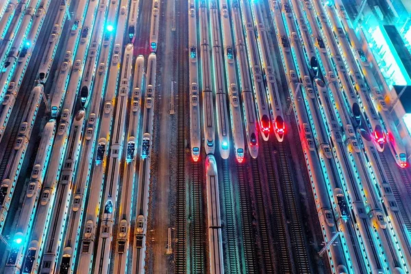 일컬어 Chunyun 역에서 2019 Crh 초고속 열차의 — 스톡 사진