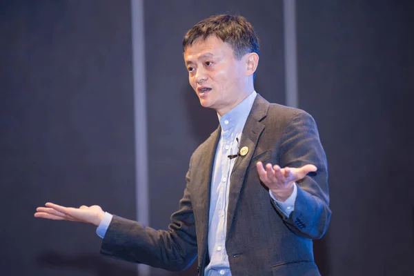 Jack Nebo Yun Předseda Alibaba Group Dodává Projevu Slavnostní Zahájení — Stock fotografie