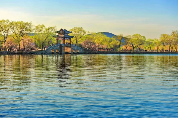 Landschap Van Het Kunming Meer Het Zomerpaleis Ook Bekend Als — Stockfoto