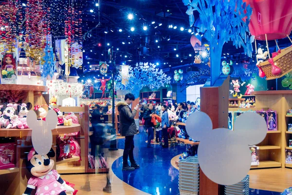 Customers Shop Flagship Store Disney Lujiazui Financial District Pudong Shanghai — Stock Photo, Image