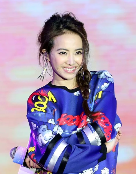 Taiwanese Singer Jolin Tsai Performs Annual Party Local Company Shanghai — Stock Photo, Image