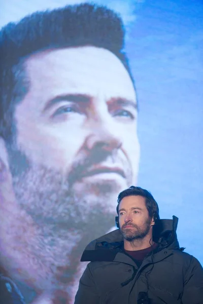 Australian Actor Hugh Jackman Attends Press Conference Promote His New — Stock Photo, Image