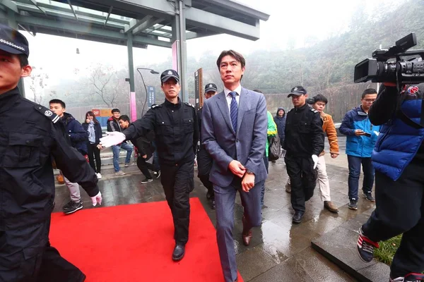 Entrenador Gerente Fútbol Surcoreano Hong Myung Frente Derecha Llega Para — Foto de Stock