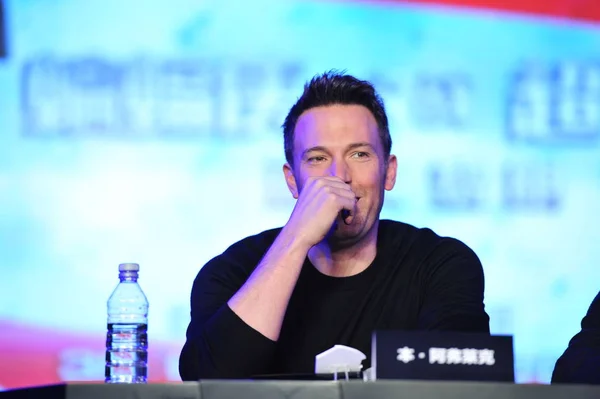 American Actor Ben Affleck Attends Press Conference Promote His New — Stock Photo, Image