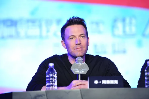 Der Amerikanische Schauspieler Ben Affleck Nimmt Einer Pressekonferenz Teil Seinen — Stockfoto