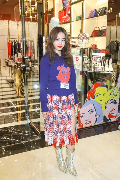 Taiwanese Singer Jolin Tsai Attends Promotional Event Marc Jacobs Fashion — Stock Photo, Image
