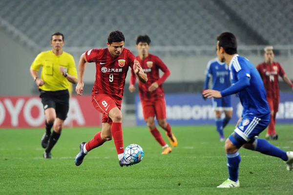 中国の Elkeson オリヴェイラ カルドーゾの上海 Sipg センター 2016 上海での 2016 Afc — ストック写真