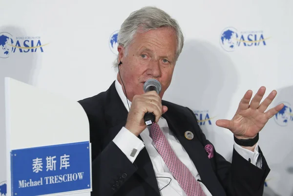 Michael Treschow Presidente Unilever Interviene Sotto Forum Durante Boao Forum — Foto Stock