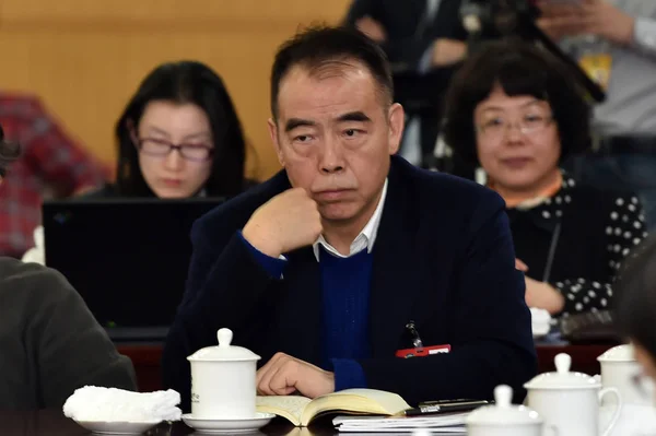 Chinese Directeur Chen Kaige Woont Een Paneldiscussie Tijdens Vierde Zitting — Stockfoto