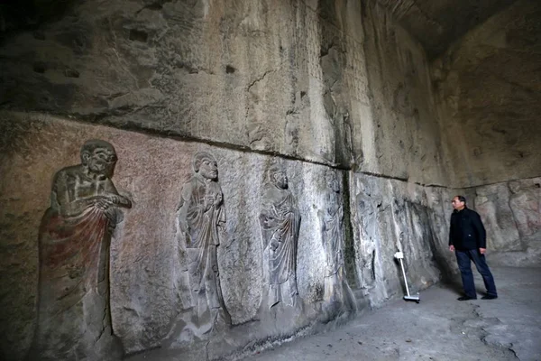 Vista Del Templo Kanjing También Conocido Como Templo Cueva Real — Foto de Stock