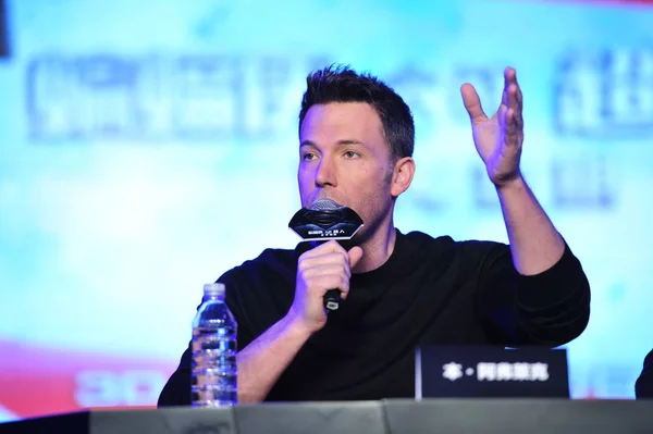 Der Amerikanische Schauspieler Ben Affleck Nimmt Einer Pressekonferenz Teil Seinen — Stockfoto