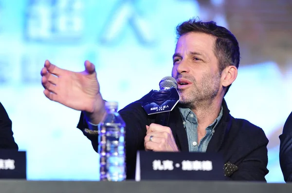 American Director Zack Snyder Attends Press Conference Promote His New — Stock Photo, Image
