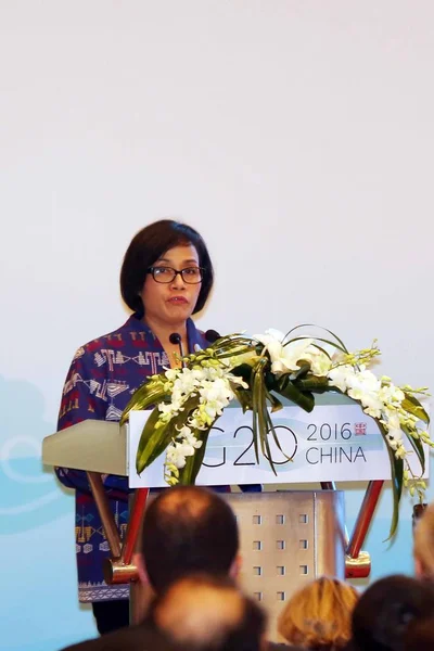 Sri Mulyani Indrawati Amministratore Delegato Del Gruppo Banca Mondiale Interviene — Foto Stock