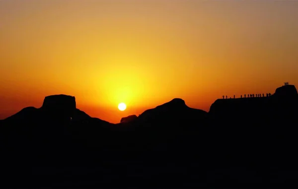 Paisagem Urho Wind City Pôr Sol Karamay Kelamayi Noroeste China — Fotografia de Stock