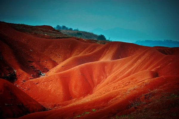 Kızıl Toprağı Kahverengi Sarı Silt Teyze Şehir Shixing Lçesi Shaoguan — Stok fotoğraf