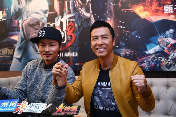 Hongkongský Herec Donnie Yen Pravdu Čínský Režisér Max Zhang Jin — Stock fotografie