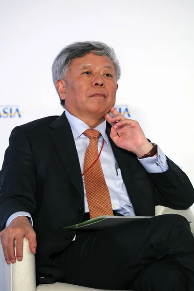 Jin Liqun Presidente Del Banco Asiático Inversión Infraestructuras Baii Asiste — Foto de Stock