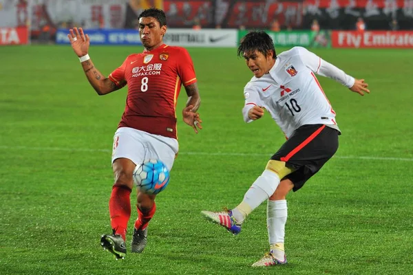 Paulo Jose Bezerra Maciel Junior Paulinho Číny Guangzhou Evergrande Levý — Stock fotografie