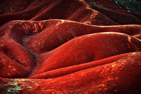 Krajina Červené Hlíny Hnědo Žluté Bahno Pohoří Nanling Mashi Město — Stock fotografie