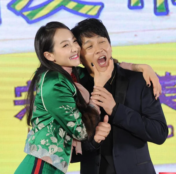 Cantante Actriz China Victoria Song Qian Izquierda Del Grupo Chicas — Foto de Stock