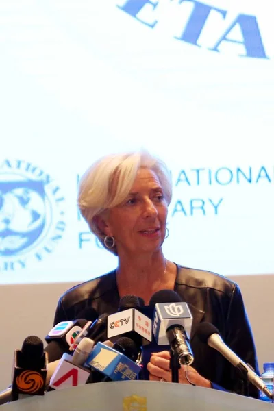 Christine Lagarde Directrice Générale Fonds Monétaire International Fmi Prend Parole — Photo