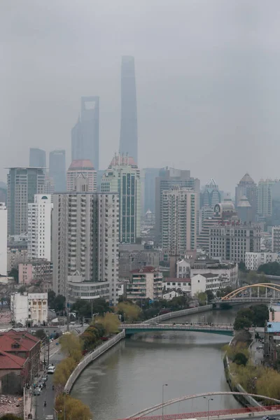 Vista Torre Shanghái Más Alta Centro Financiero Mundial Shanghái Segunda —  Fotos de Stock