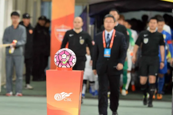 Partido Súper Liga Asociación China Fútbol 2016 Csl Entre Jiangsu —  Fotos de Stock